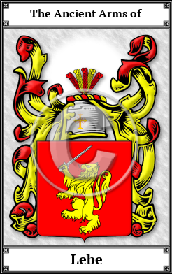 Lebe Family Crest Download (JPG)  Book Plated - 150 DPI