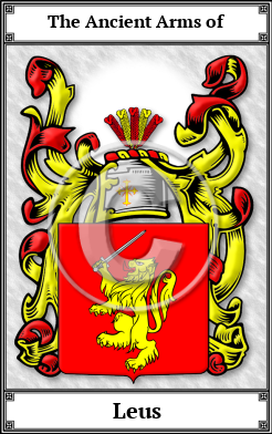 Leus Family Crest Download (JPG)  Book Plated - 150 DPI