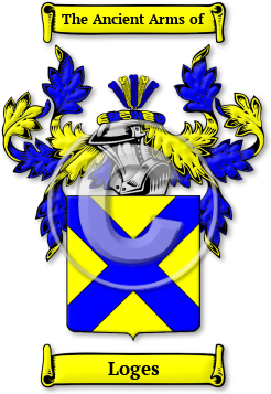 Loges Family Crest Download (jpg) Legacy Series - 150 DPI