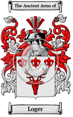 Loger Family Crest/Coat of Arms