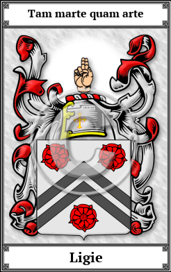 Ligie Family Crest Download (JPG)  Book Plated - 150 DPI
