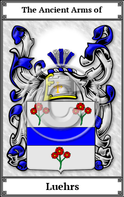 Luehrs Family Crest Download (JPG)  Book Plated - 150 DPI