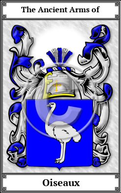 Oiseaux Family Crest Download (JPG)  Book Plated - 150 DPI