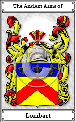 Lombart Family Crest Download (JPG)  Book Plated - 150 DPI