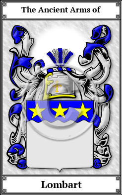 Lombart Family Crest Download (JPG)  Book Plated - 150 DPI
