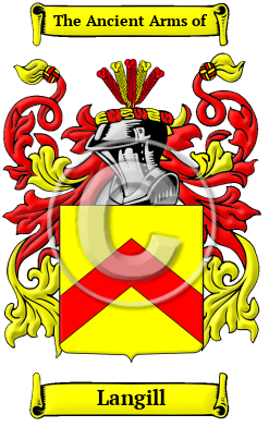 Langill Family Crest/Coat of Arms