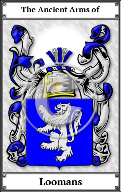 Loomans Family Crest Download (JPG)  Book Plated - 150 DPI