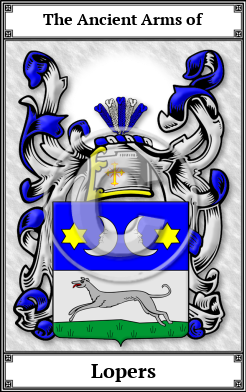 Lopers Family Crest Download (JPG) Book Plated - 600 DPI