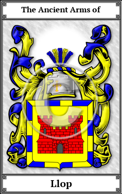 Llop Family Crest Download (JPG) Book Plated - 600 DPI