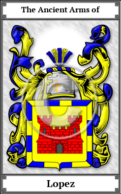 Lopez Family Crest Download (JPG)  Book Plated - 150 DPI