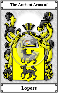 Lopers Family Crest Download (JPG) Book Plated - 600 DPI