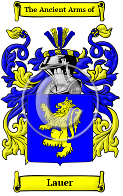 Lauer Family Crest/Coat of Arms