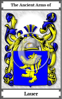 Lauer Family Crest Download (JPG) Book Plated - 600 DPI