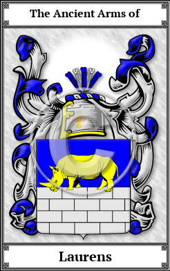 Laurens Family Crest Download (JPG)  Book Plated - 150 DPI