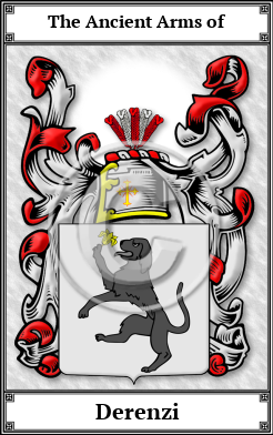 Derenzi Family Crest Download (JPG)  Book Plated - 150 DPI