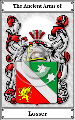Losser Family Crest Download (JPG) Book Plated - 600 DPI