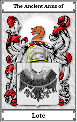 Lote Family Crest Download (JPG) Book Plated - 600 DPI