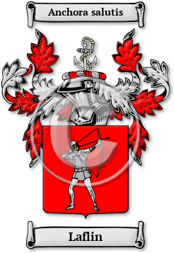 Laflin Family Crest Download (jpg) Legacy Series - 150 DPI