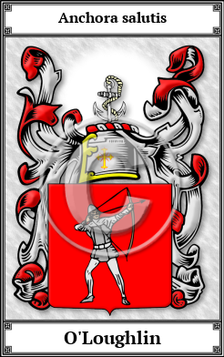 O'Loughlin Family Crest Download (JPG)  Book Plated - 150 DPI