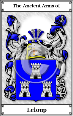 Leloup Family Crest Download (JPG) Book Plated - 600 DPI
