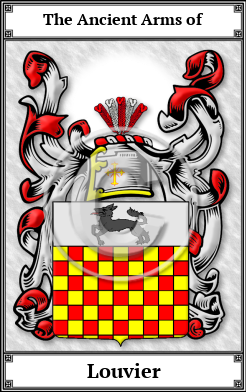Louvier Family Crest Download (JPG) Book Plated - 600 DPI