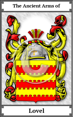 Lovel Family Crest Download (JPG) Book Plated - 600 DPI