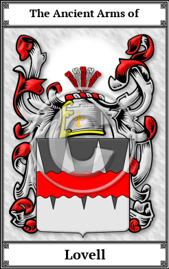 Lovell Family Crest Download (JPG)  Book Plated - 150 DPI