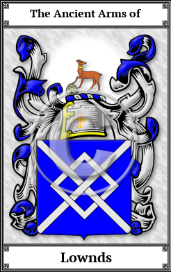 Lownds Family Crest Download (JPG)  Book Plated - 150 DPI