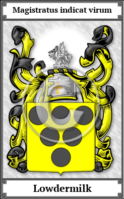 Lowdermilk Family Crest Download (JPG)  Book Plated - 150 DPI