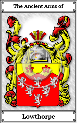 Lowthorpe Family Crest Download (JPG)  Book Plated - 150 DPI