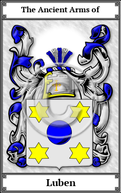 Luben Family Crest Download (JPG)  Book Plated - 150 DPI