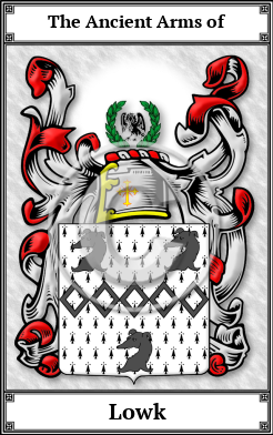 Lowk Family Crest Download (JPG)  Book Plated - 150 DPI