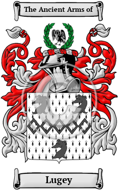 Lugey Family Crest/Coat of Arms