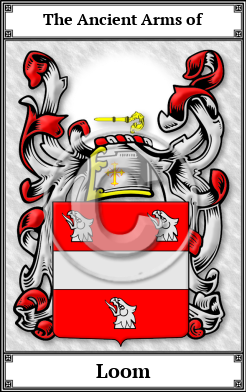 Loom Family Crest Download (JPG)  Book Plated - 150 DPI