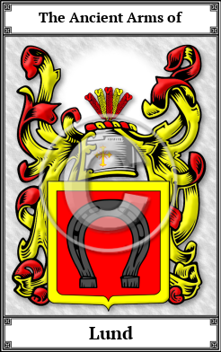 Lund Family Crest Download (JPG)  Book Plated - 150 DPI