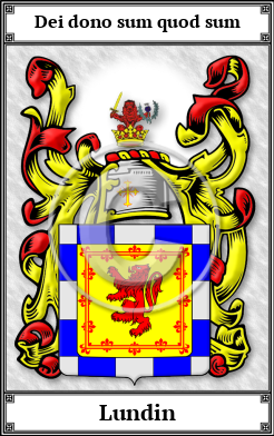 Lundin Family Crest Download (JPG)  Book Plated - 150 DPI