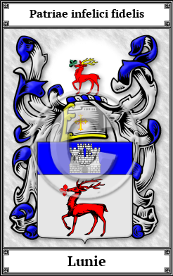 Lunie Family Crest Download (JPG)  Book Plated - 150 DPI