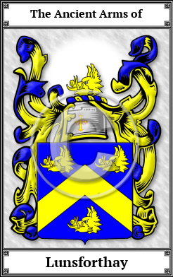 Lunsforthay Family Crest Download (JPG) Book Plated - 300 DPI