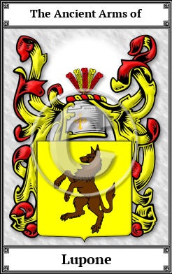 Lupone Family Crest Download (JPG)  Book Plated - 150 DPI