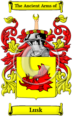 Lusk Family Crest/Coat of Arms