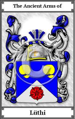 Lüthi Family Crest Download (JPG) Book Plated - 150 DPI