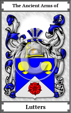 Lutters Family Crest Download (JPG) Book Plated - 600 DPI