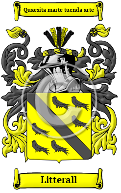 Litterall Family Crest/Coat of Arms