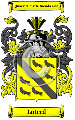 Luteril Family Crest/Coat of Arms