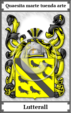 Lutterall Family Crest Download (JPG)  Book Plated - 150 DPI