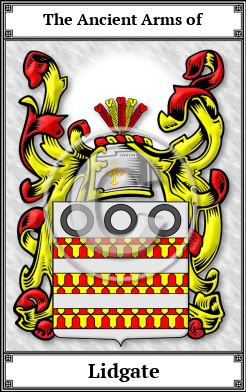 Lidgate Family Crest Download (JPG)  Book Plated - 150 DPI