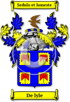 De lyle Family Crest Download (jpg) Legacy Series - 150 DPI