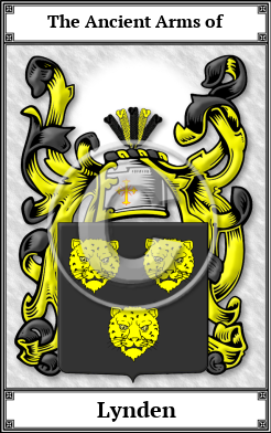 Lynden Family Crest Download (JPG)  Book Plated - 150 DPI