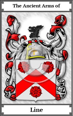 Line Family Crest Download (JPG)  Book Plated - 150 DPI
