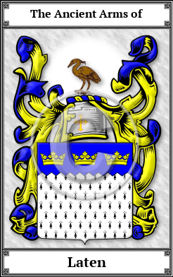 Laten Family Crest Download (JPG)  Book Plated - 150 DPI